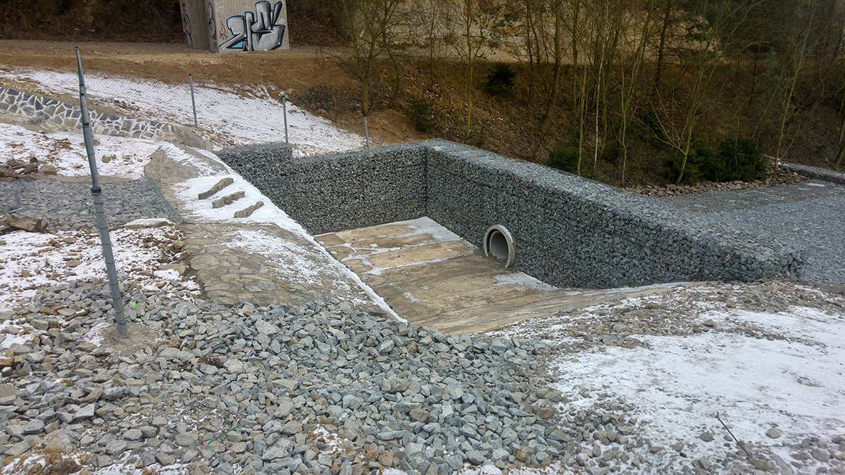 Odvodnění mostu Plužná